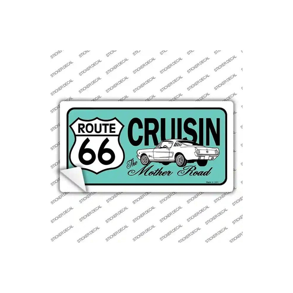 Smart Blonde Lp-1261S-L Route 66 Retro Cruising Novelty Sticker Decal - Large 731997870818