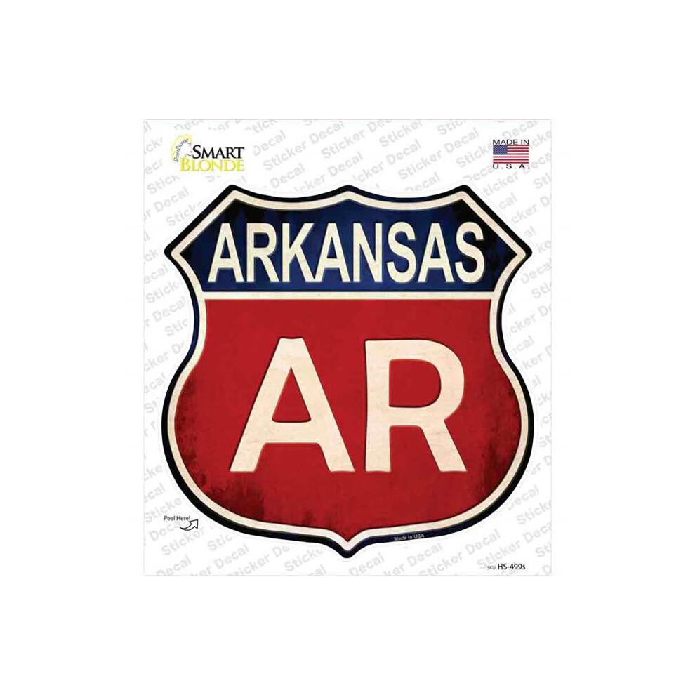 Smart Blonde Hs-499S-M Arkansas Novelty Highway Shield Sticker Decal - Medium 727897946319