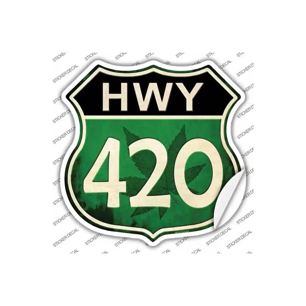 Smart Blonde Hs-548S-L Hwy 420 Novelty Highway Shield Sticker Decal - Large 727897946616