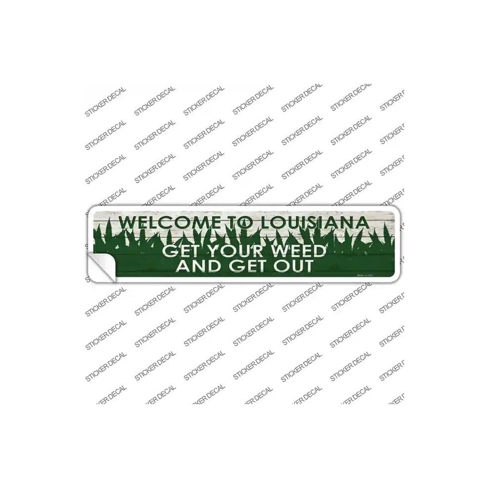 Smart Blonde K-1570S-Xl Louisiana Weed Novelty Narrow Sticker Decal - Extra Large 731997872003