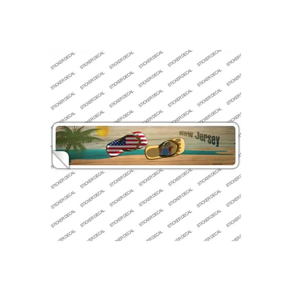 Smart Blonde K-1503S-Xl Jersey & Us Flag Novelty Narrow Sticker Decal - Extra Large 727897949211