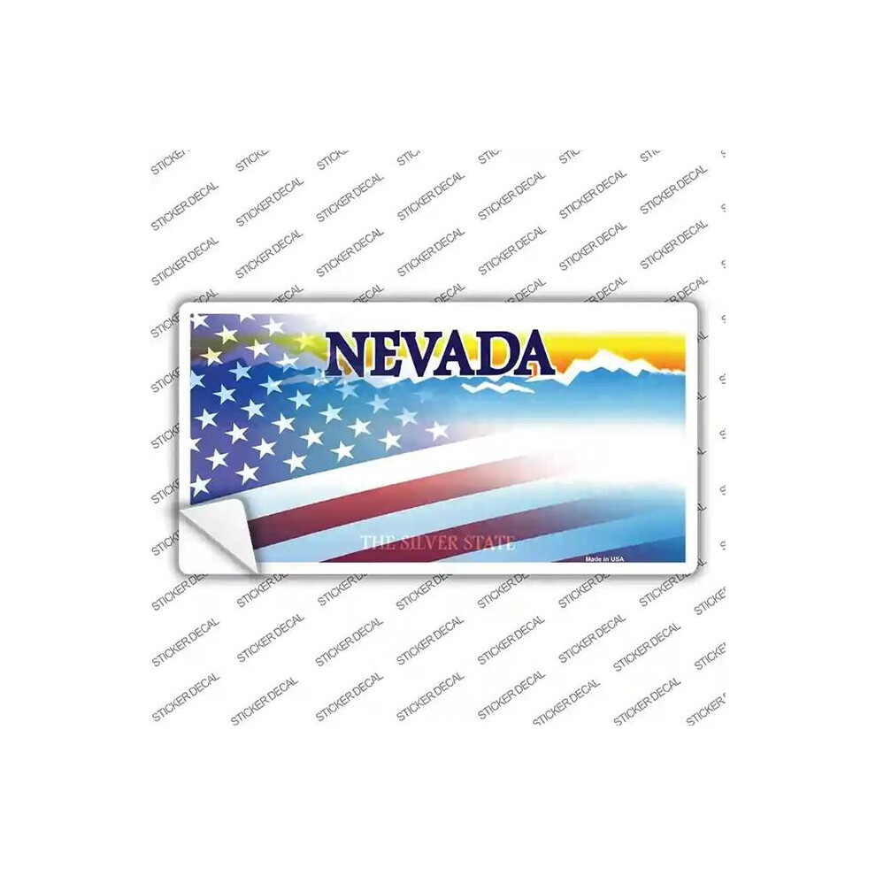 Smart Blonde Lp-12357S-Xl Nevada With American Flag Novelty Sticker Decal - Extra Large 731997875004