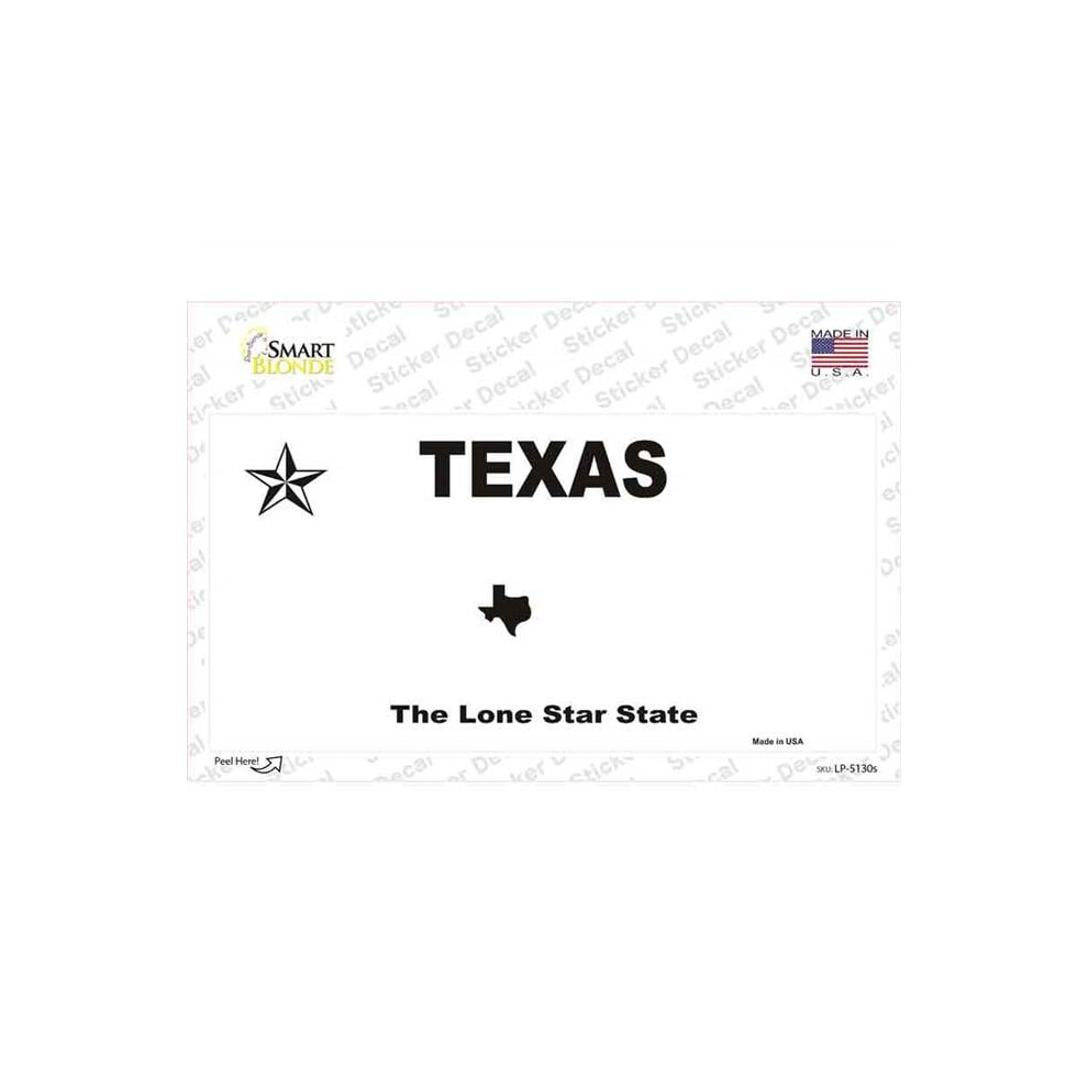 Smart Blonde Lp-5130S-M Texas State Novelty Sticker Decal - Medium 731997875783