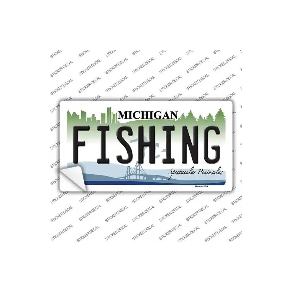 Smart Blonde Lp-6124S-S Fishing Michigan Novelty Sticker Decal - Small 731997877206