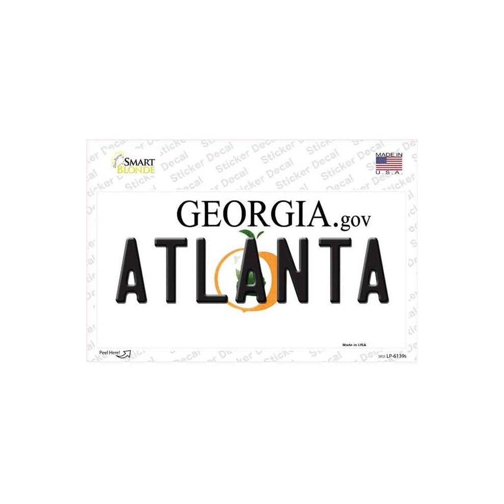 Smart Blonde Lp-6139S-M Atlanta Georgia Novelty Sticker Decal - Medium 731997877282