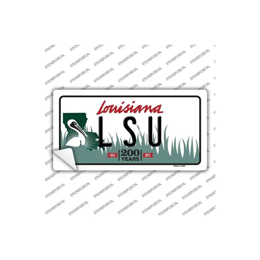 Smart Blonde Lp-6184S-S Lsu Louisiana Novelty Sticker Decal - Small 731997877435