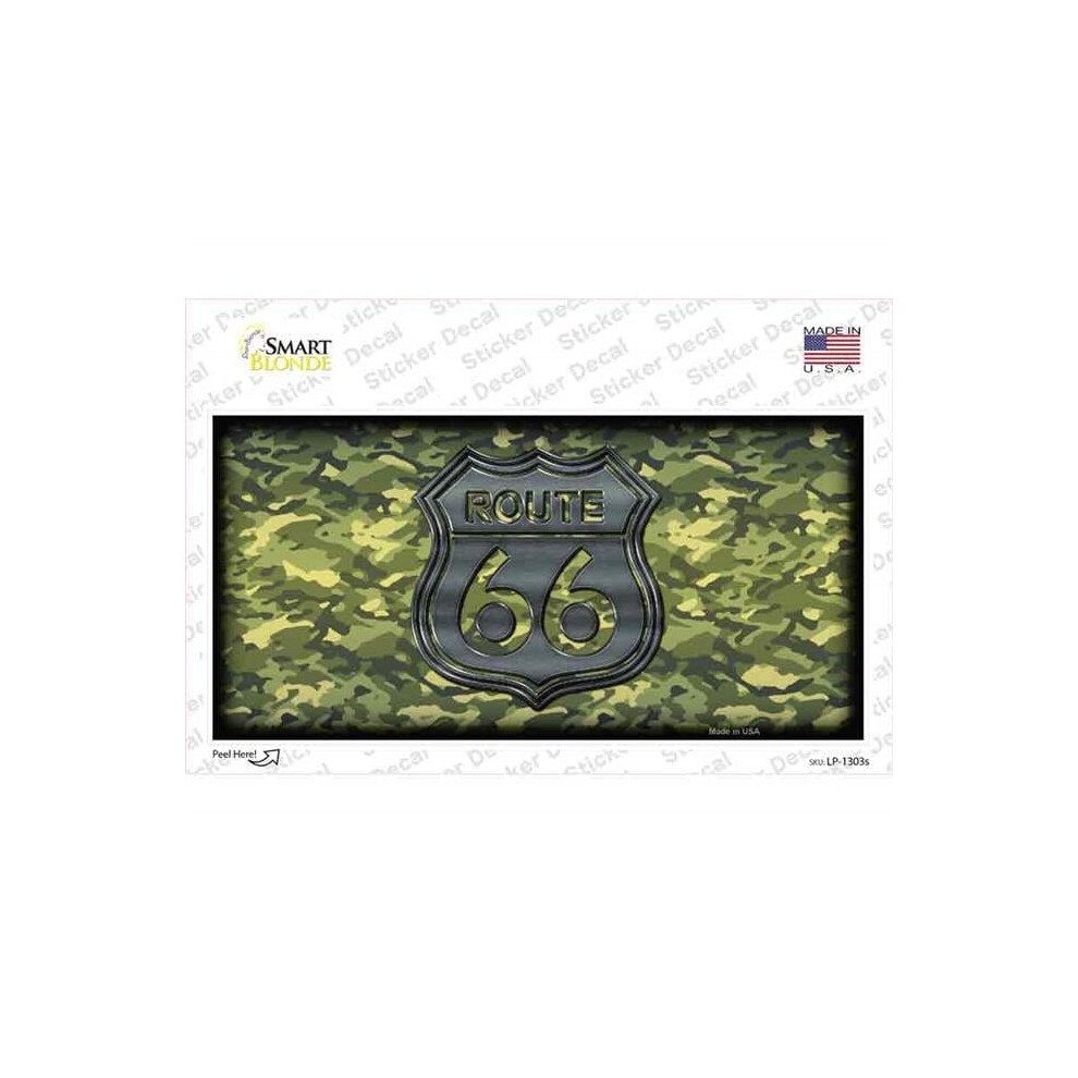 Smart Blonde Lp-1303S-M Route 66 Camouflage Novelty Sticker Decal - Medium 731997879705