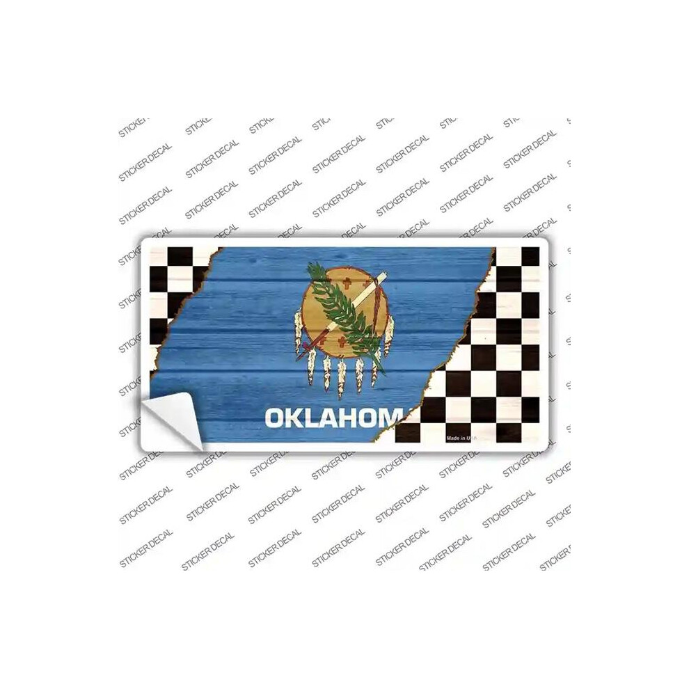 Smart Blonde Lp-13721S-S Oklahoma Racing Flag Novelty Sticker Decal - Small 731997880114