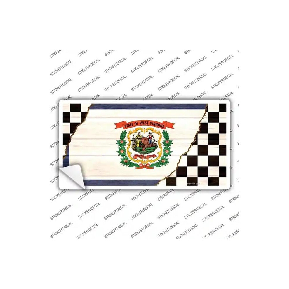 Smart Blonde Lp-13733S-L West Virginia Racing Flag Novelty Sticker Decal - Large 731997880183