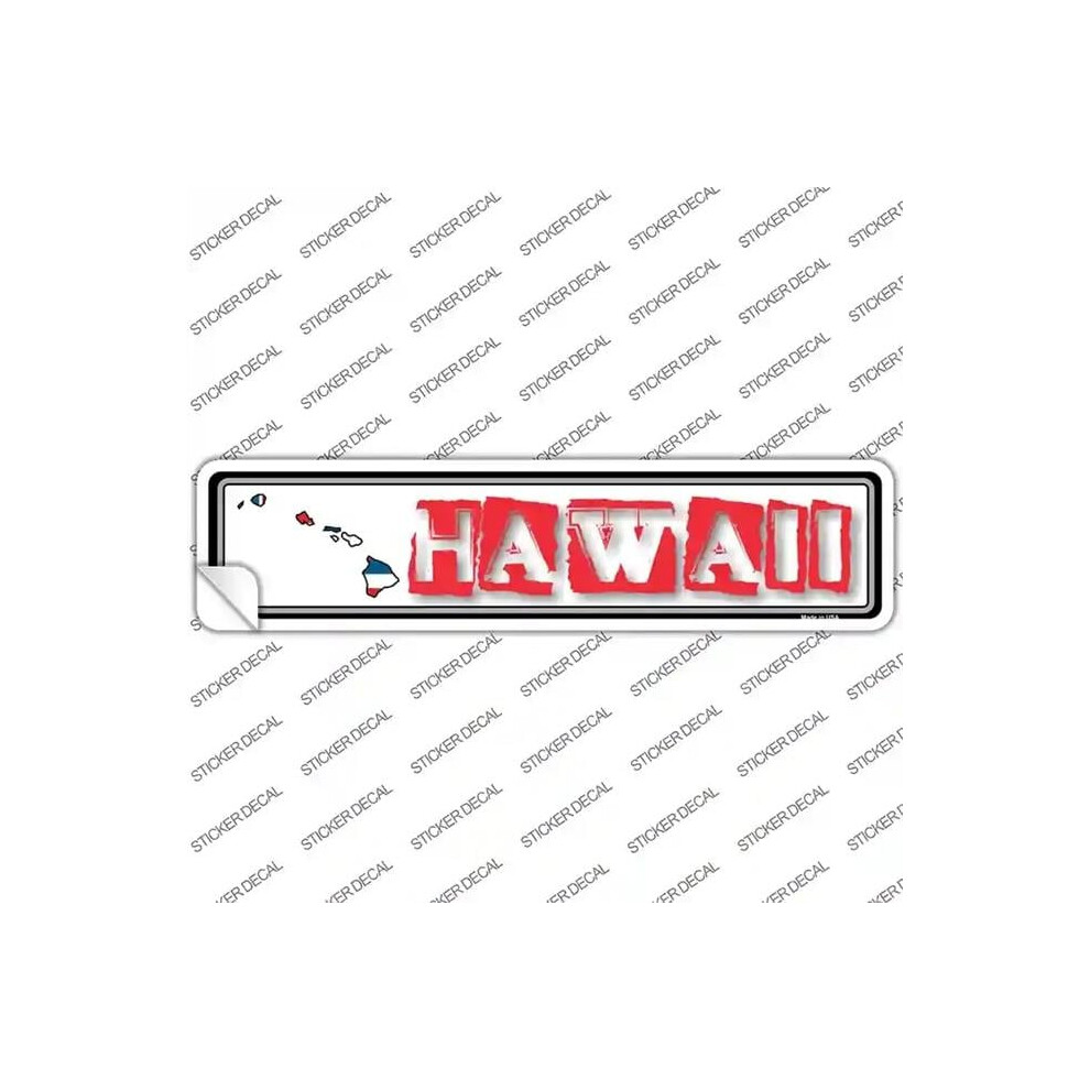 Smart Blonde K-310S-L Hawaii Outline Novelty Narrow Sticker Decal - Large 731997880367