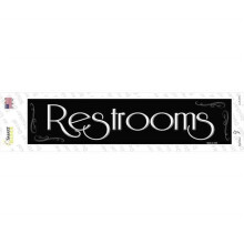 Smart Blonde K-371s-M Restrooms Black Novelty Narrow Sticker Decal - Medium