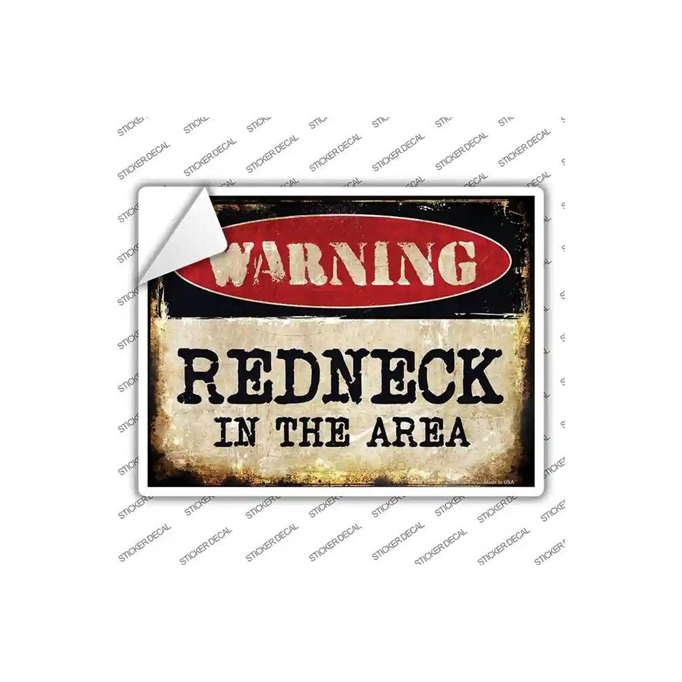 Smart Blonde P-1369S-S Redneck In The Area Novelty Rectangle Sticker Decal - Small 731997990684