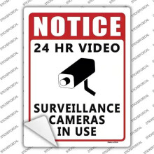 Smart Blonde P-1701s-L Notice Video Surveillance Novelty Rectangle Sticker Decal - Large