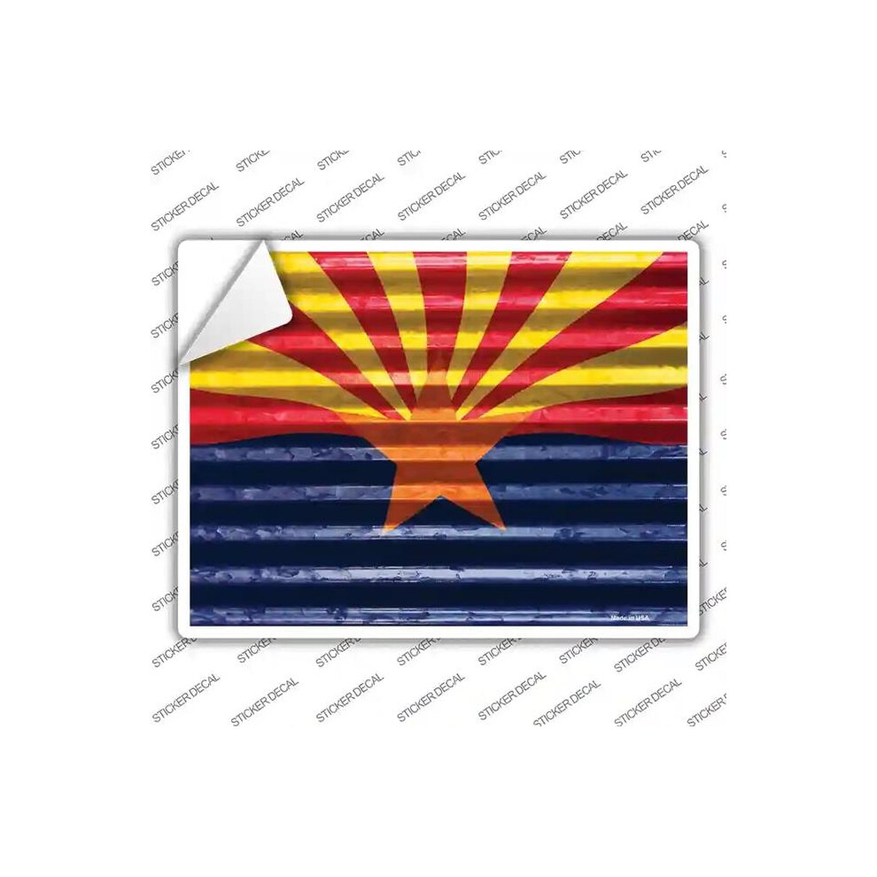 Smart Blonde P-2308S-L Arizona Flag Novelty Rectangle Sticker Decal - Large 731997993135