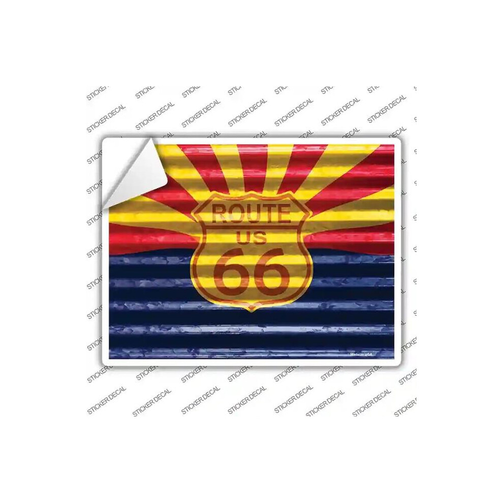 Smart Blonde P-2312S-Xl Route 66 Arizona Flag Novelty Rectangle Sticker Decal - Extra Large 731997993166