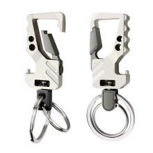 Exsun 2 pz Portachiavi Portachiavi per Moschettone Portachiavi Auto Portachiavi Apribottiglie Portachiavi per Uomini e Donne (Argento)