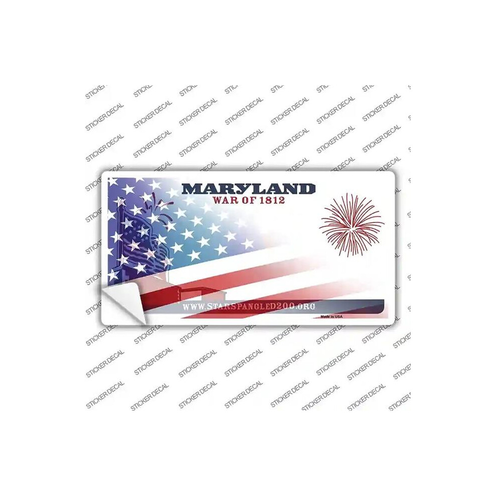 Smart Blonde Lp-12443S-Xl Maryland War American Flag Novelty Sticker Decal - Extra Large 731997882163