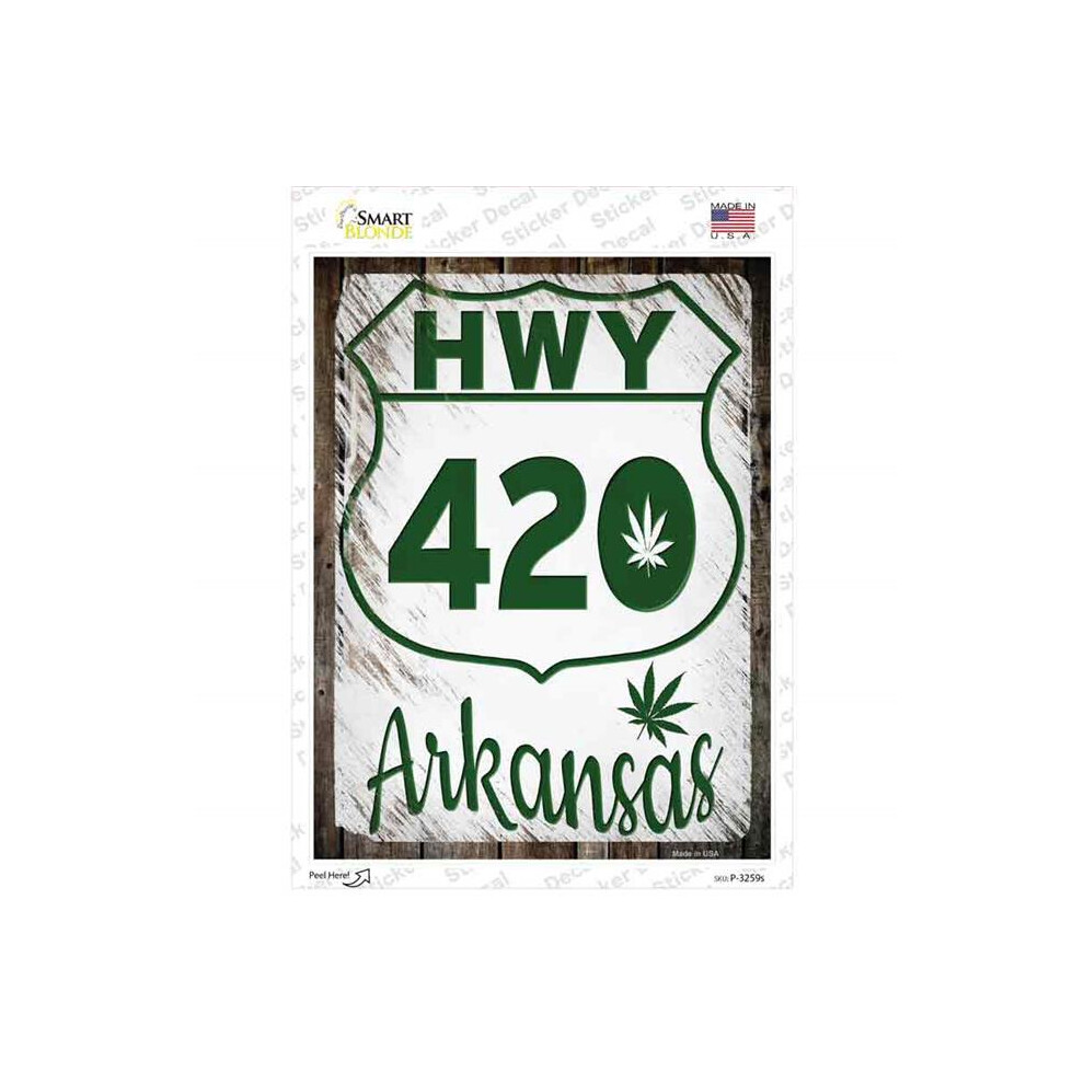 Smart Blonde P-3259S-M Hwy 420 Arkansas Novelty Rectangle Sticker Decal - Medium 731997993937