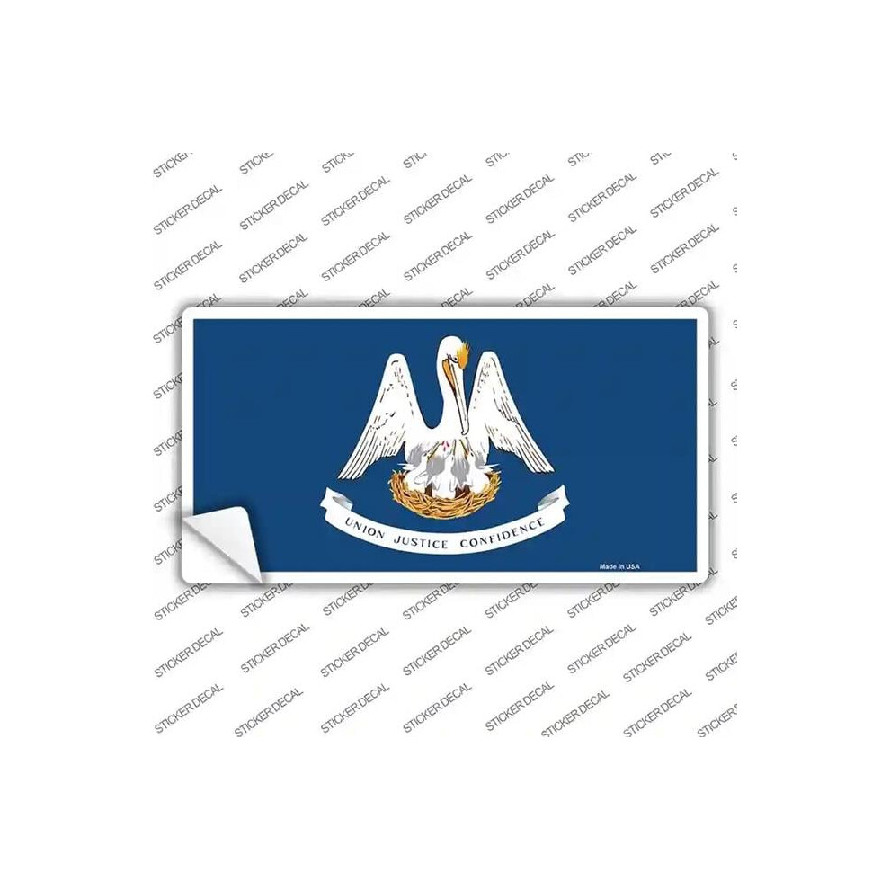 Smart Blonde Lp-518S-S Louisiana State Flag Novelty Sticker Decal - Small 731997883566
