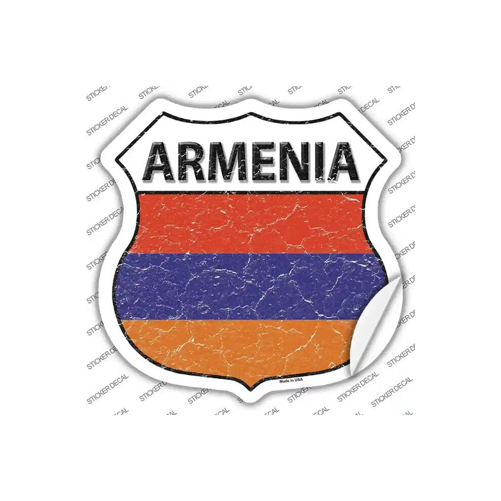 Smart Blonde Hs-175S-L Armenia Flag Novelty Highway Shield Sticker Decal - Large 727897951887