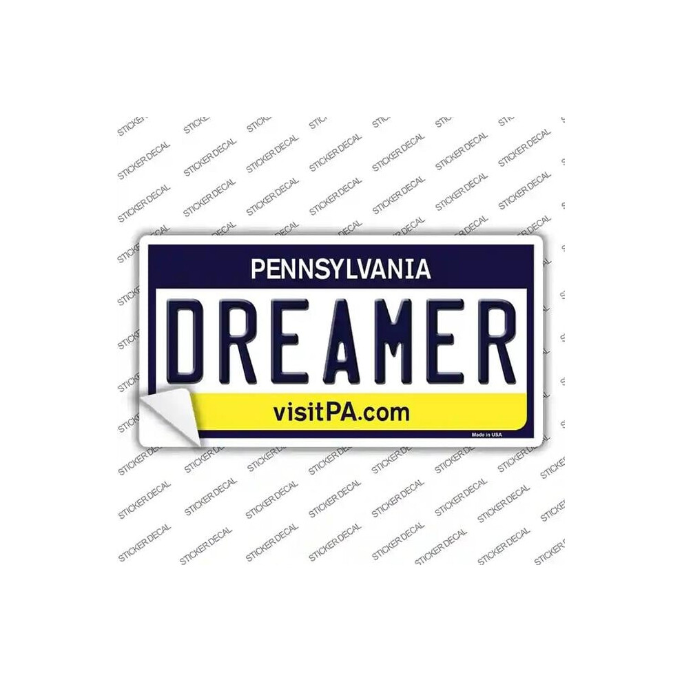 Smart Blonde Lp-6071S-S Dreamer Pennsylvania State Novelty Sticker Decal - Small 731997884419