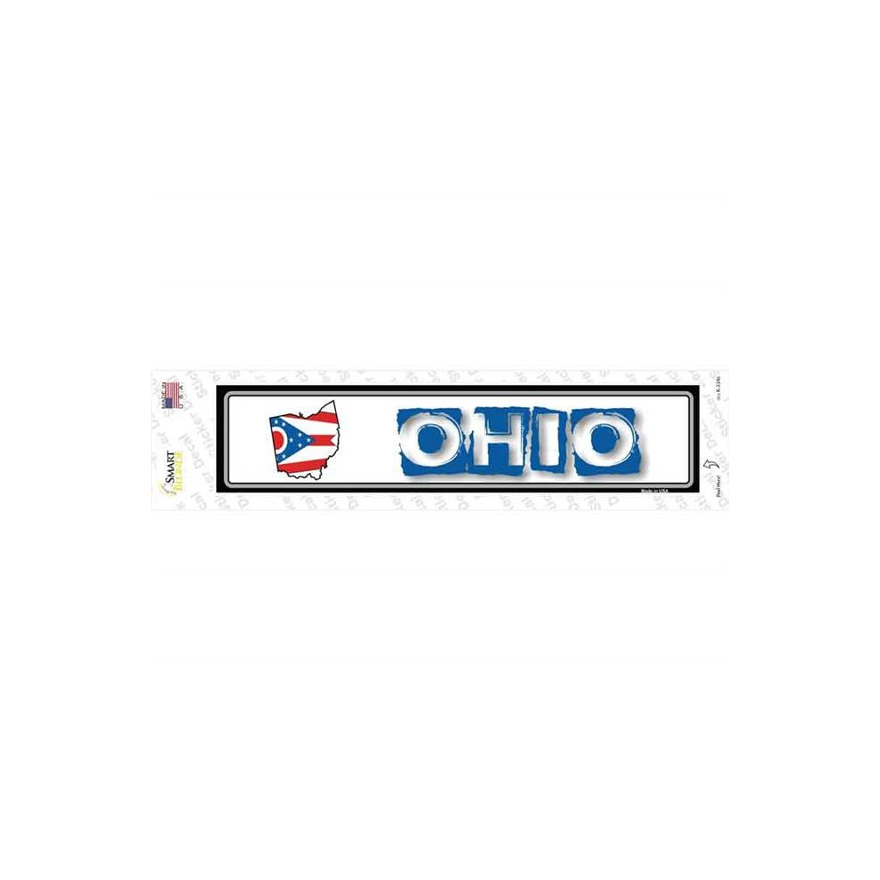 Smart Blonde K-334S-M Ohio Outline Novelty Narrow Sticker Decal - Medium 731997887168