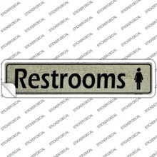 Smart Blonde K-372s-L Restrooms Ladies Novelty Narrow Sticker Decal - Large