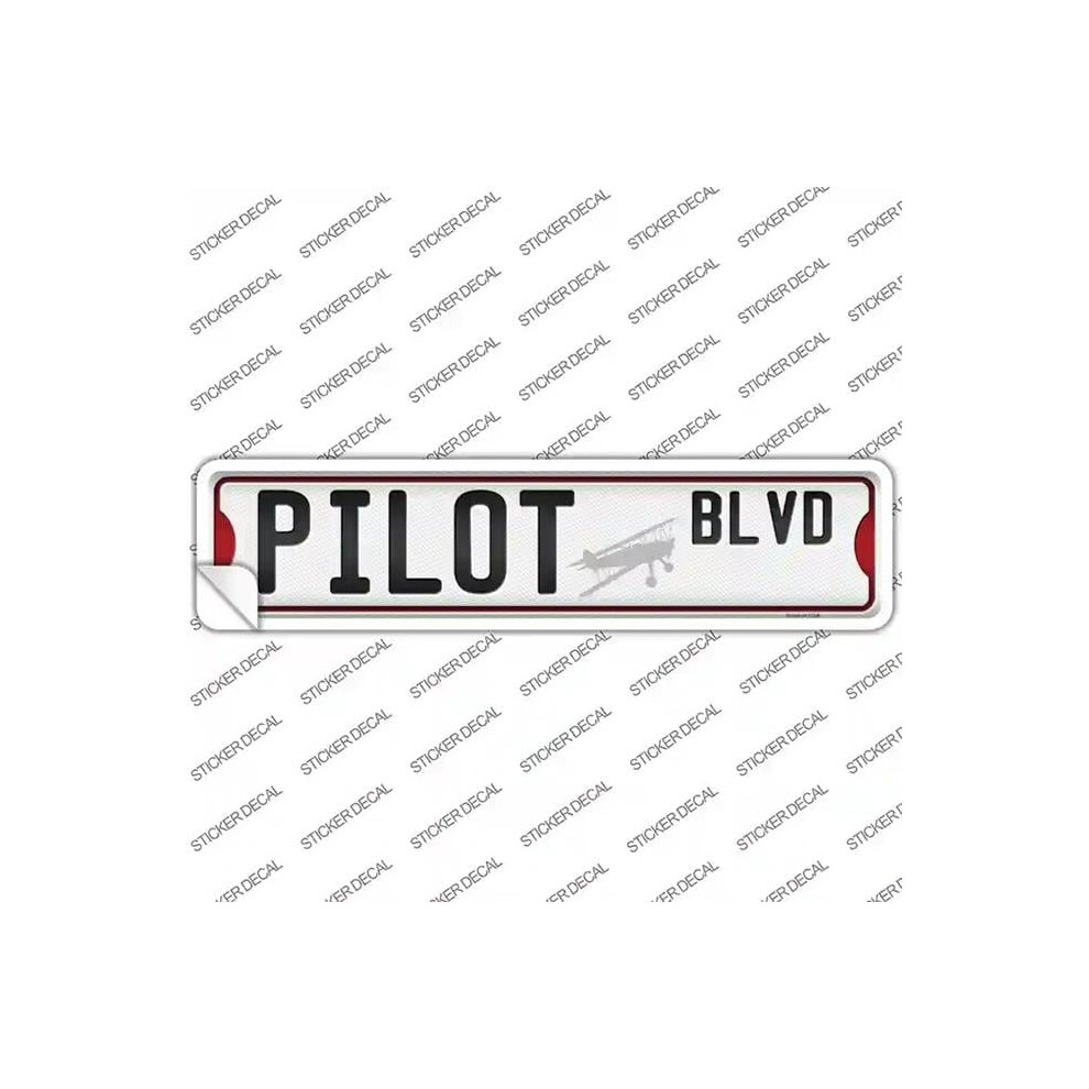 Smart Blonde K-591S-Xl Pilot Blvd Novelty Narrow Sticker Decal - Extra Large 731997888288