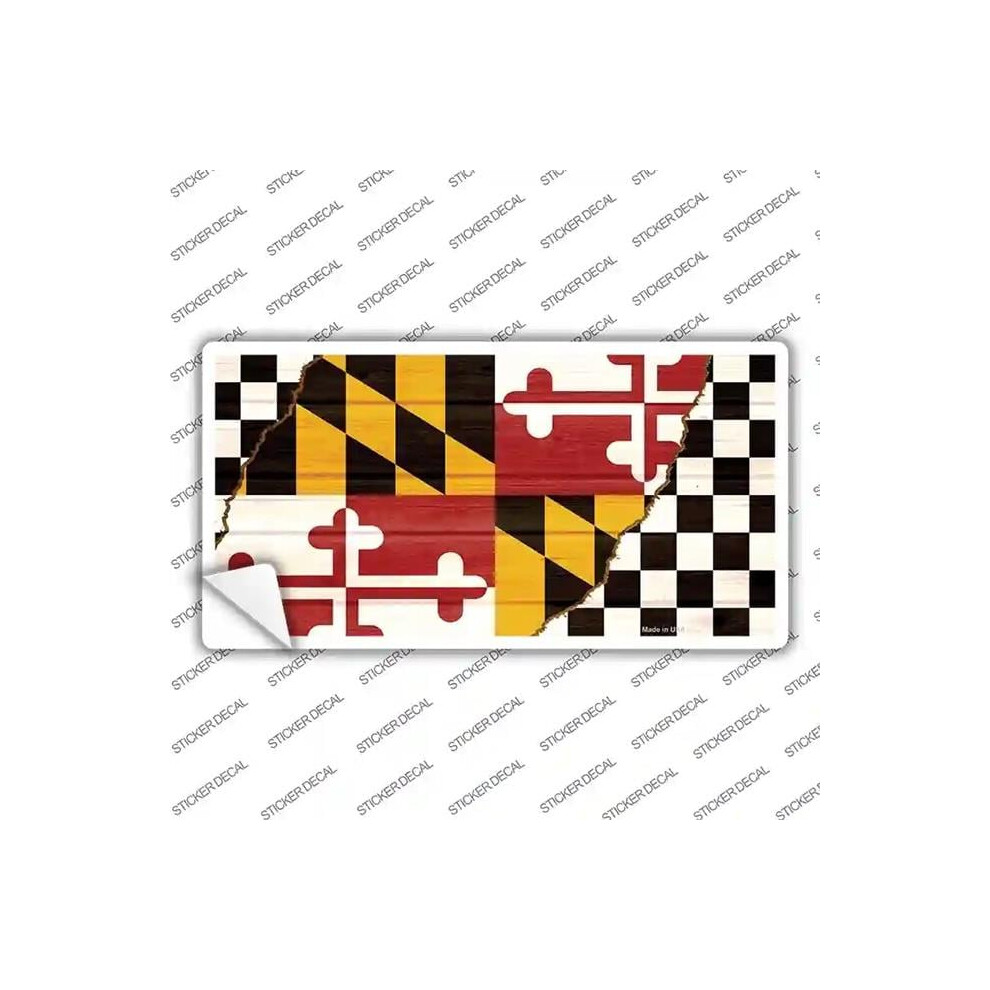 Smart Blonde Lp-13705S-S Maryland Racing Flag Novelty Sticker Decal - Small 731997889667