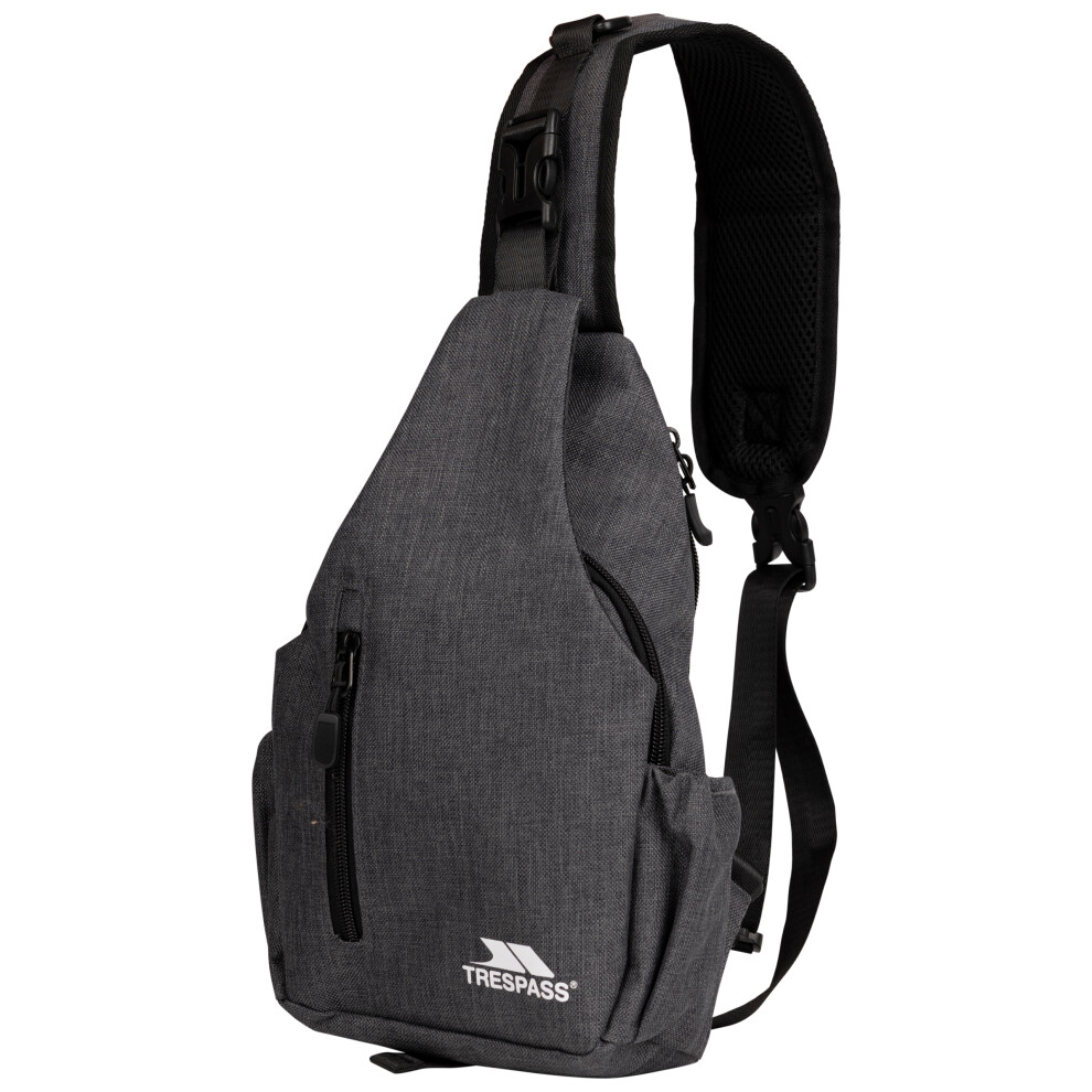 Trespass Versa Sling Bag Crossbody - Durable Polyester With Pu, 3 Zip Pockets, Quick-Release Strap, Interchangeable Directions, Hidden Pocket | Unisex
