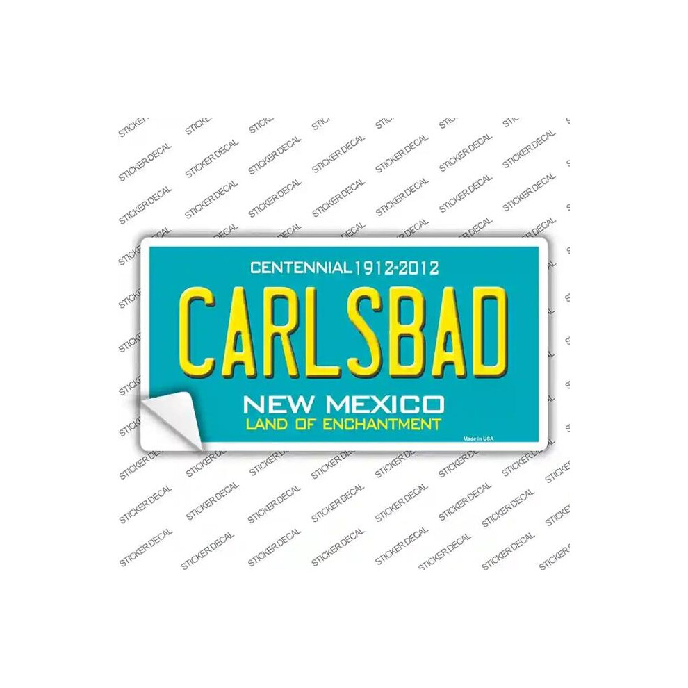 Smart Blonde Lp-2791S-S Carlsbad Mexico Teal Novelty Sticker Decal - Small 731997891035