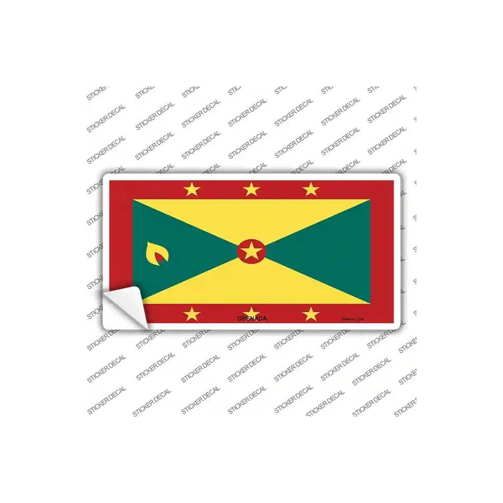 Smart Blonde Lp-4021S-S Grenada Flag Novelty Sticker Decal - Small 731997892001