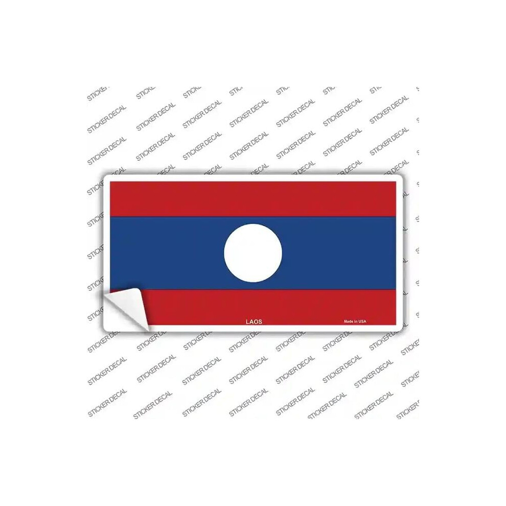 Smart Blonde Lp-4072S-L Laos Flag Novelty Sticker Decal - Large 731997892254