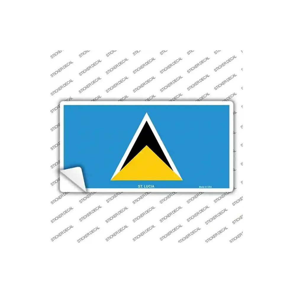 Smart Blonde Lp-4151S-L St Lucia Flag Novelty Sticker Decal - Large 731997892612