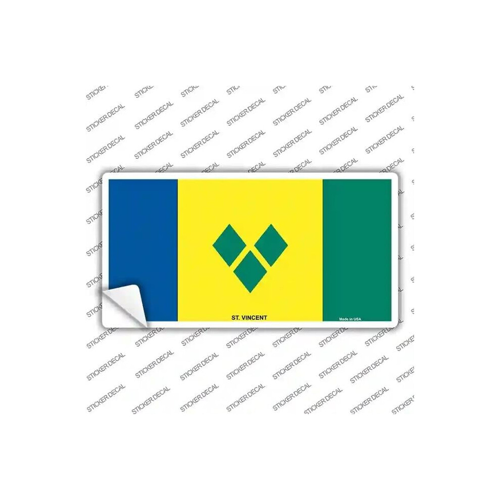 Smart Blonde Lp-4152S-Xl St Vincent Flag Novelty Sticker Decal - Extra Large 731997892643