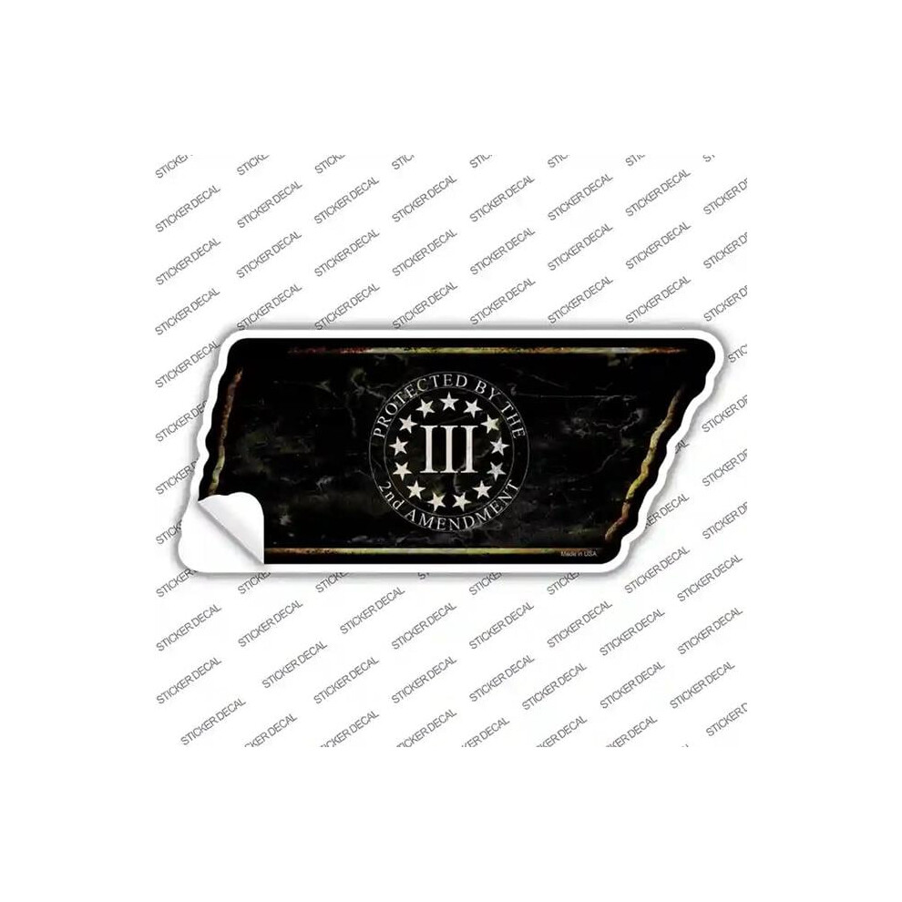 Smart Blonde Tn-195S-L 2Nd Amendment Three Percenter Novelty Rusty Tennessee Shape Sticker Decal - Large 731997997058