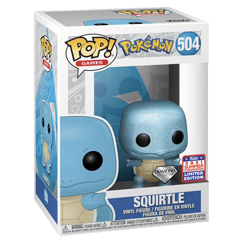 Funko Pop! Giochi: Pokemon Squirtle Diamond Collection 2021 Funkon Excl
