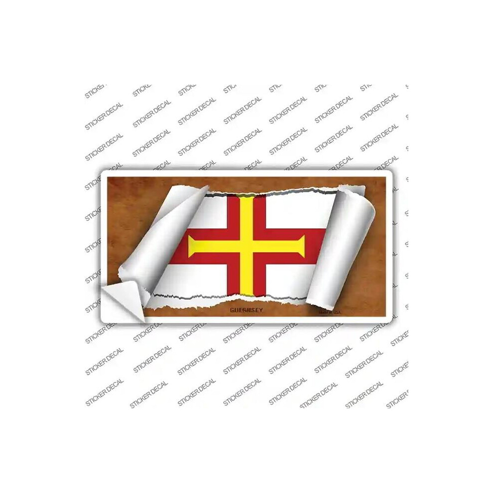 Smart Blonde Lp-9188S-Xl Guernsey Flag Scroll Novelty Sticker Decal - Extra Large 731997998161