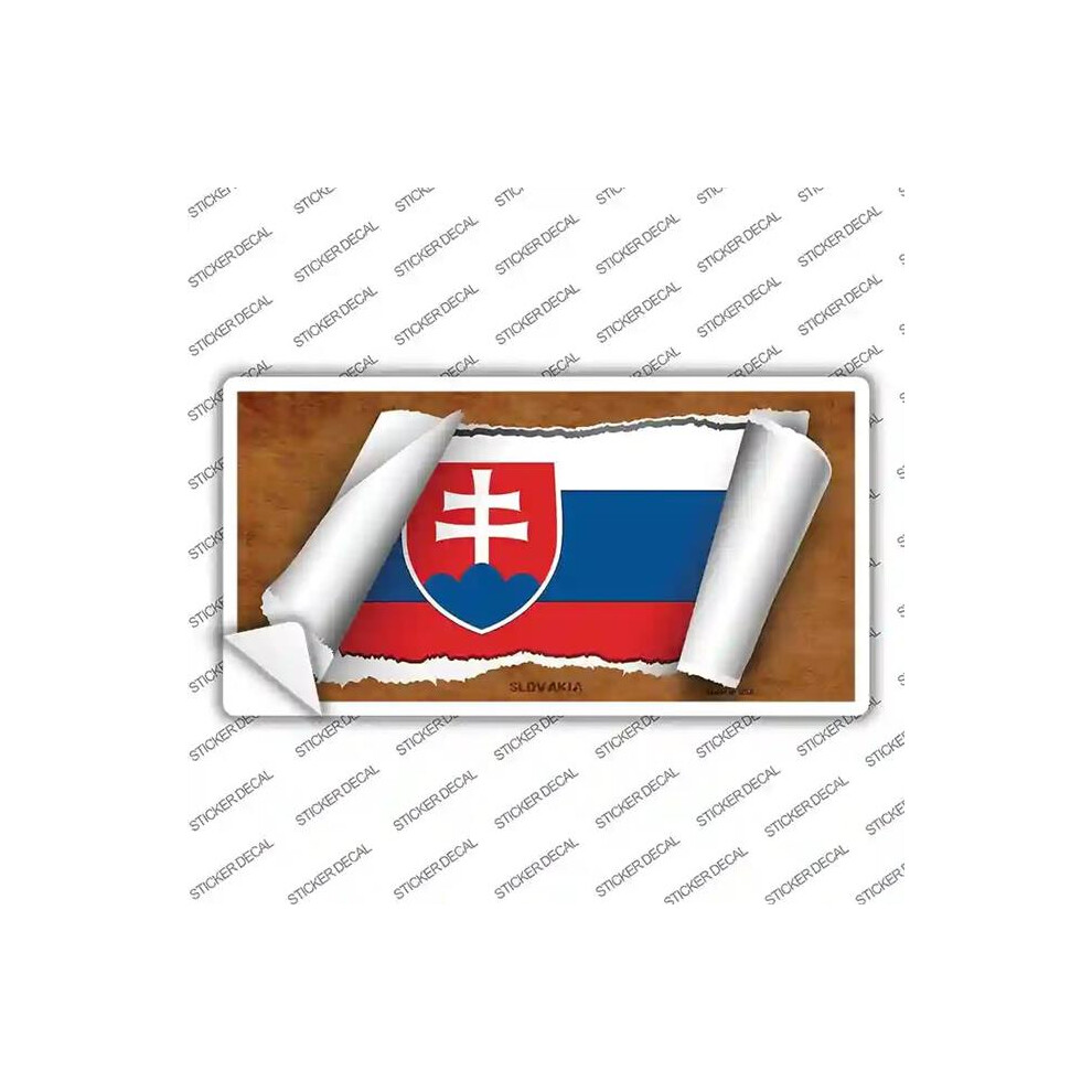 Smart Blonde Lp-9281S-Xl Slovakia Flag Scroll Novelty Sticker Decal - Extra Large 792636000645