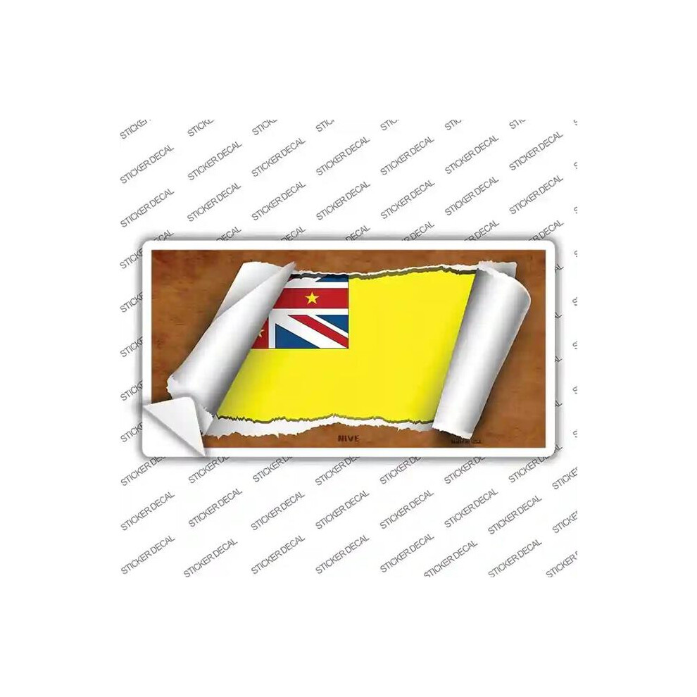 Smart Blonde Lp-9252S-S Nive Flag Scroll Novelty Sticker Decal - Small 792636000546