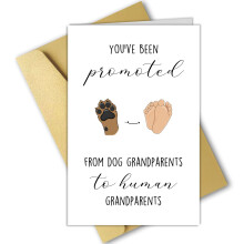 OJSENSAI Sjov graviditetsmeddelelse for bedstefor?ldre S?d graviditet Revel Card for bedstefor?ldre, der er forfremmet fra hunde bedstefor?ldre t