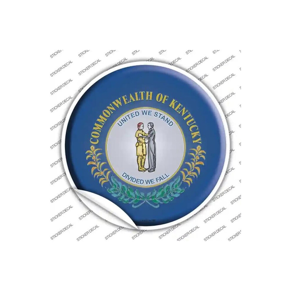 Smart Blonde C-116S-Xl Kentucky State Flag Novelty Circle Sticker Decal - Extra Large 727897956356