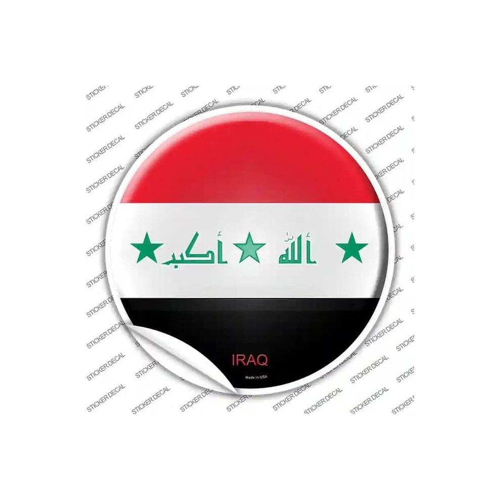 Smart Blonde C-302S-L Iraq Country Novelty Circle Sticker Decal - Large 727897958282