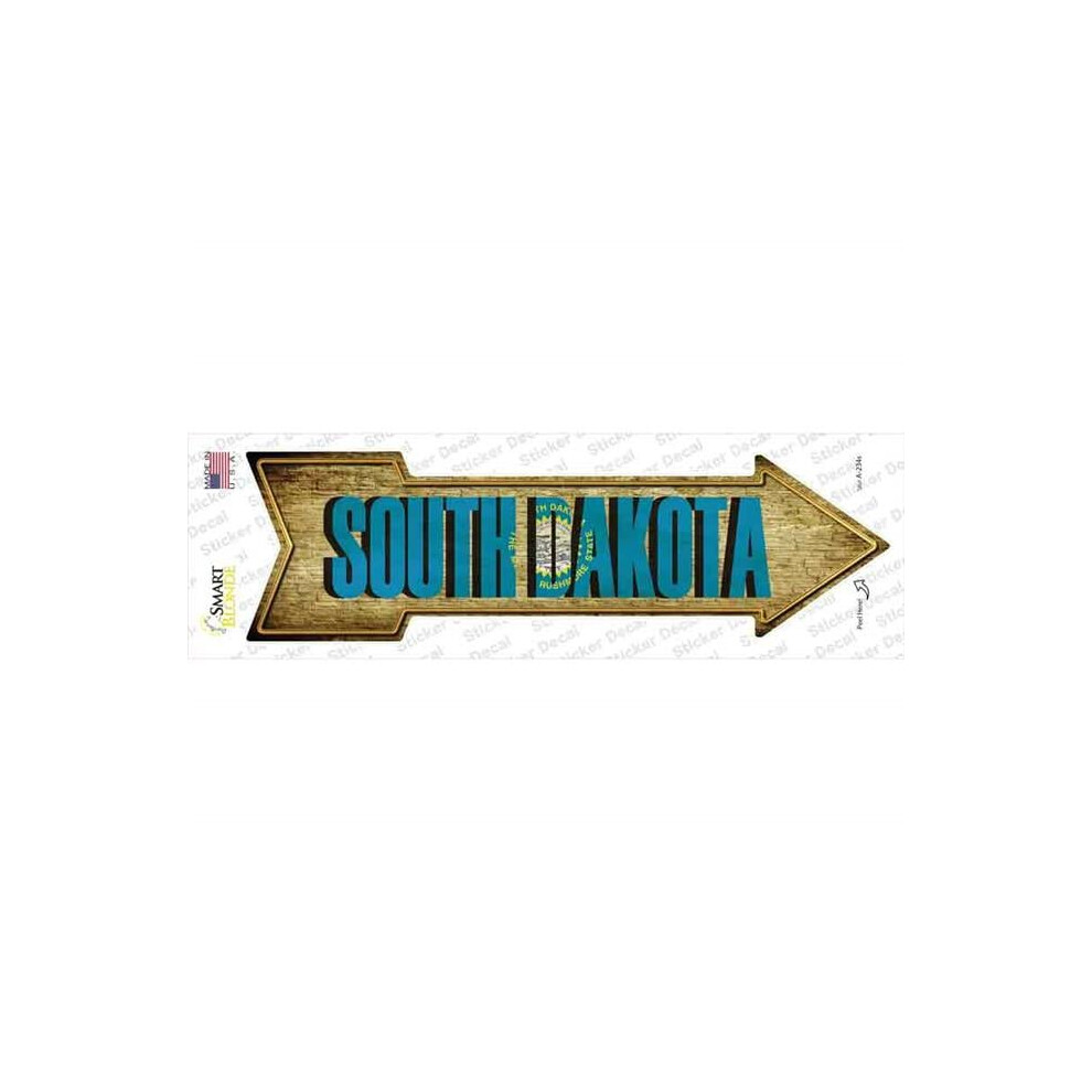 Smart Blonde A-234S-M South Dakota Novelty Arrow Sticker Decal - Medium 727897961312