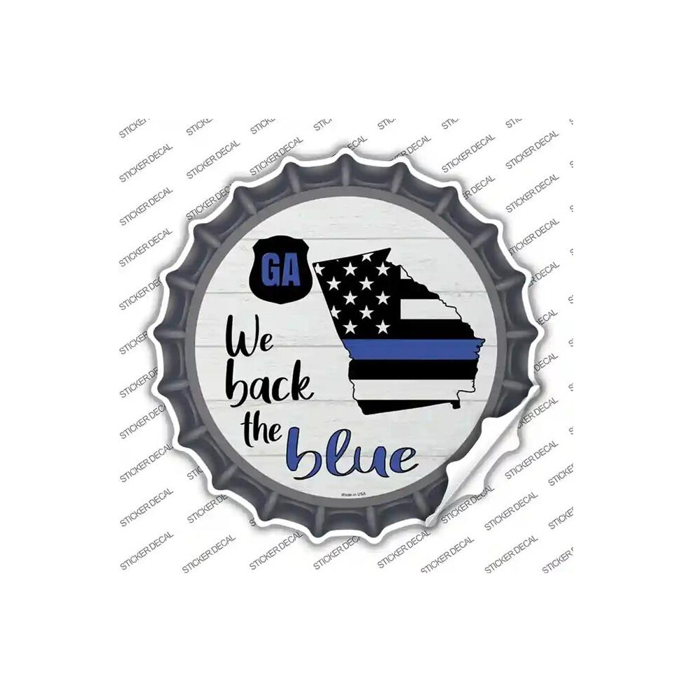 Smart Blonde Bc-1239S-L Georgia Back The Novelty Bottle Cap Sticker Decal - Large Blue 727897963606