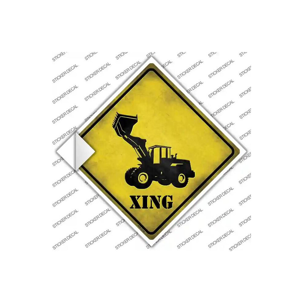 Smart Blonde Cx-128S-S Dozer Xing Novelty Diamond Sticker Decal - Small 727897965105
