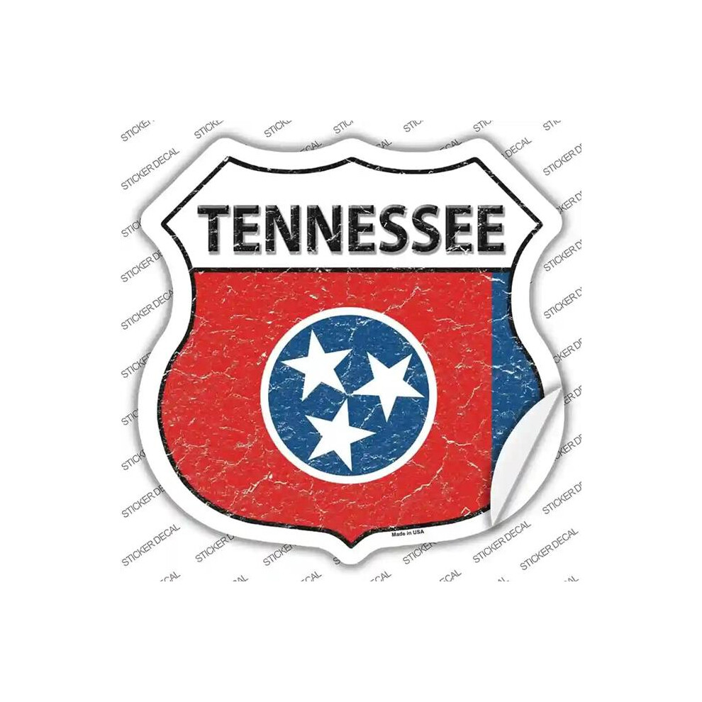 Smart Blonde Hs-150S-L Tennessee Flag Novelty Highway Shield Sticker Decal - Large 727897966560