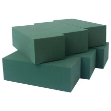 FLOFARE Packung mit 6 Trocken- und Nass-Steckschaumblcken fr frische und knstliche Blumen, jeweils (7,8 L x 3,5 B x 2,4 H) fr Hochzeit, Geburtsta