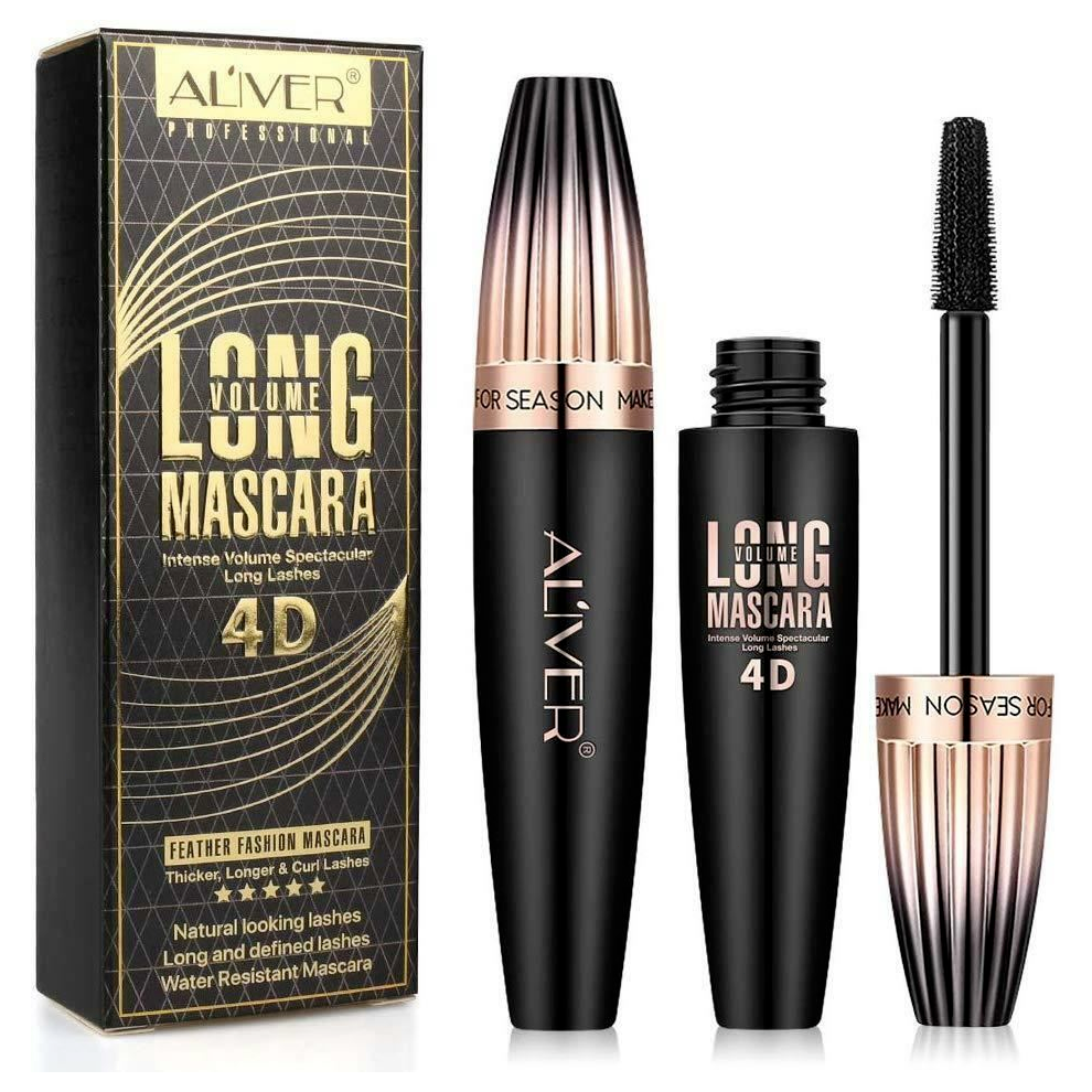 Aliver Volume Mascara Black 4D Silk Fiber False Lash Mascara Waterproof Eyelash Extension Volume