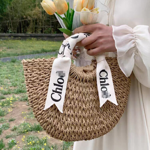 New one-shoulder handbag straw woven tote bag